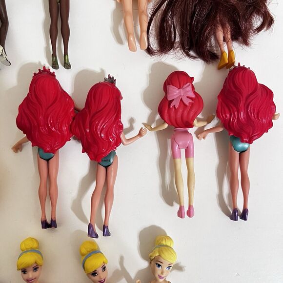 Disney Princess Little Kingdom MagiClip Dolls Lot of 23 Ariel Cinderella Aurora - Picture 13 of 15